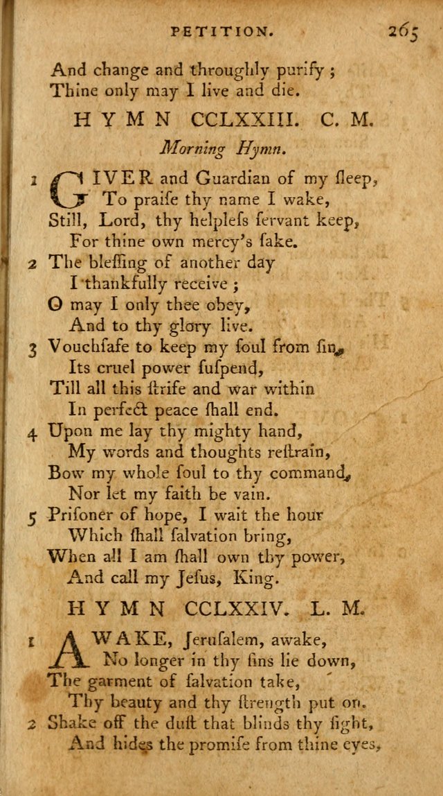 A Pocket Hymn-Book: designed as a constant companion for the pious: collected from various authors. (21st ed.) page 265