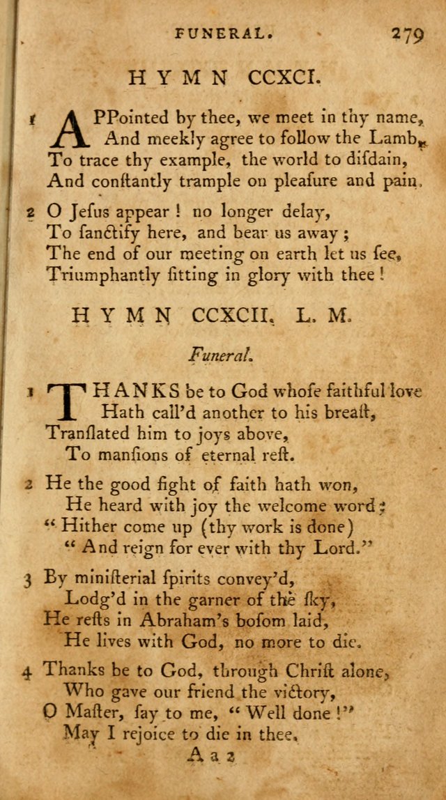 A Pocket Hymn-Book: designed as a constant companion for the pious: collected from various authors. (21st ed.) page 279