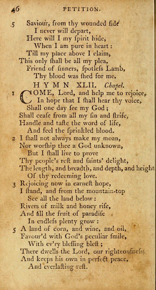 A Pocket Hymn-Book: designed as a constant companion for the pious: collected from various authors. (21st ed.) page 46