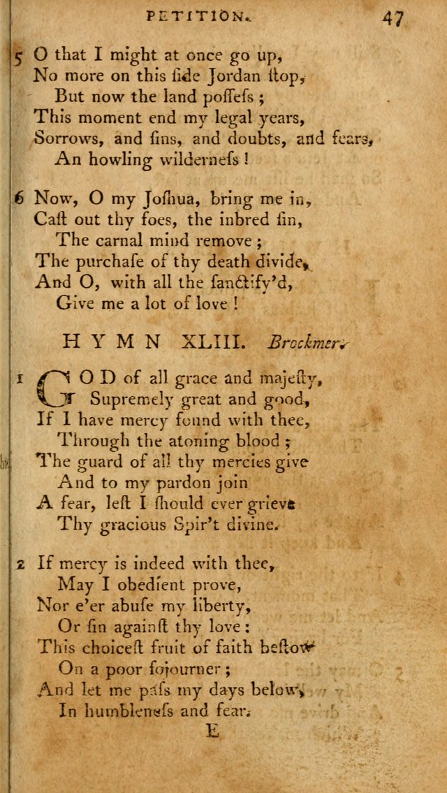 A Pocket Hymn-Book: designed as a constant companion for the pious: collected from various authors. (21st ed.) page 47