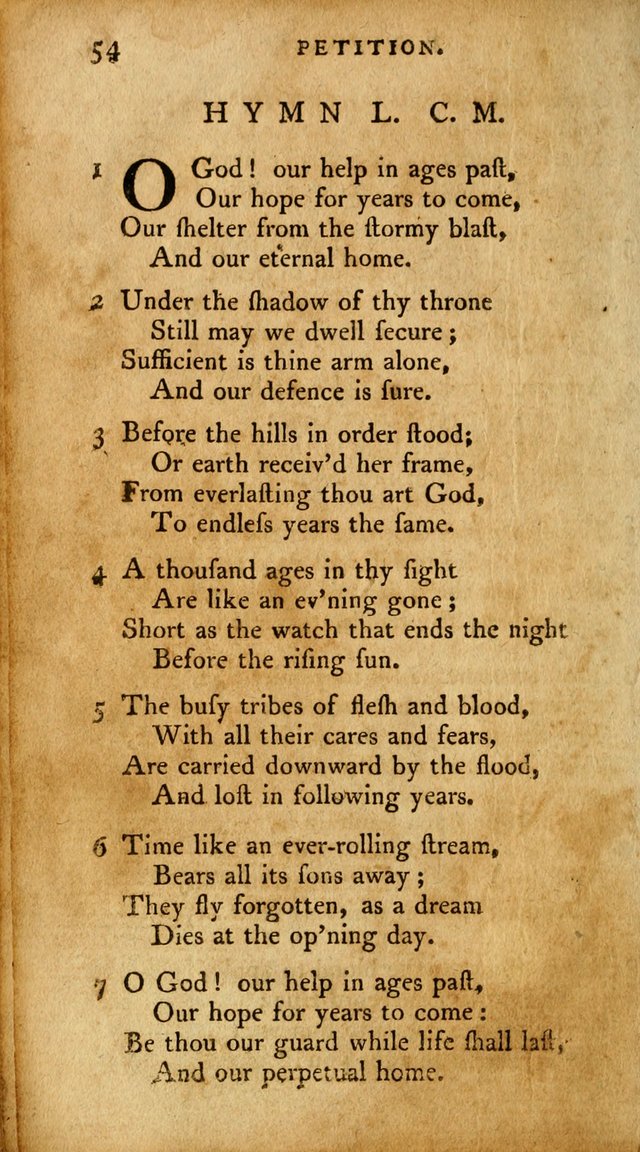 A Pocket Hymn-Book: designed as a constant companion for the pious: collected from various authors. (21st ed.) page 54