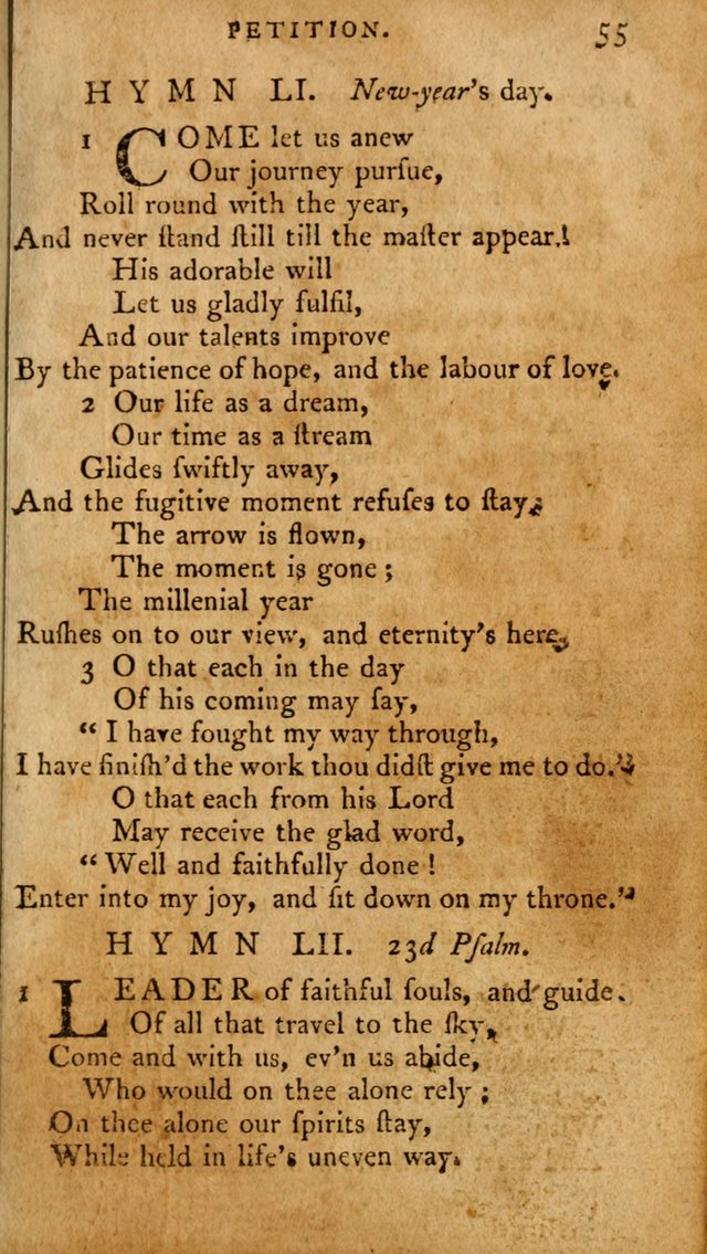 A Pocket Hymn-Book: designed as a constant companion for the pious: collected from various authors. (21st ed.) page 55