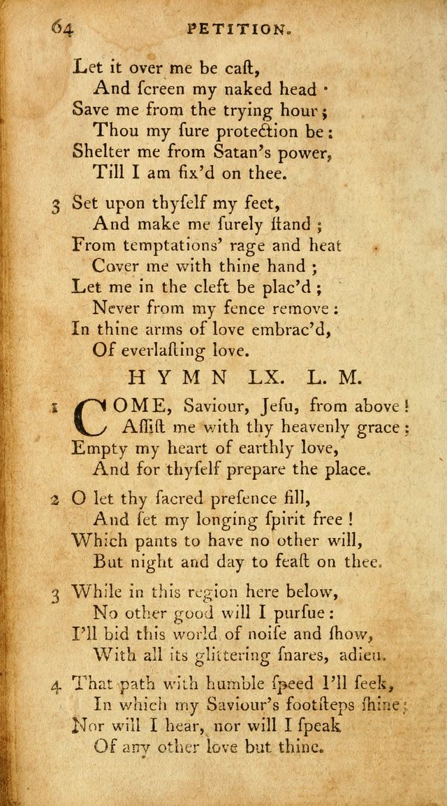 A Pocket Hymn-Book: designed as a constant companion for the pious: collected from various authors. (21st ed.) page 64