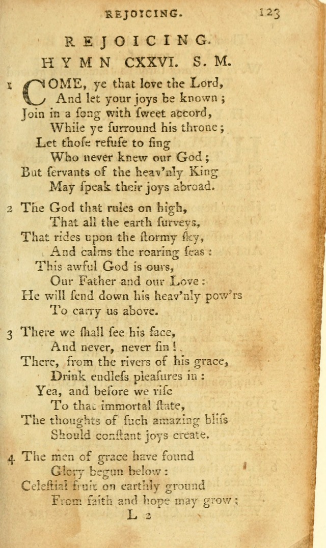 A Pocket hymn-book, designed as a constant companion for the pious: collected from various authors page 136