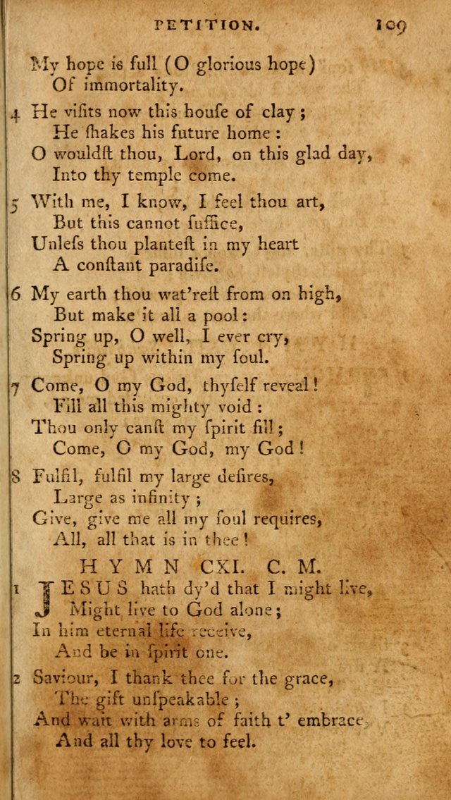 A Pocket Hymn Book, Designed as a Constant Companion for the Pious,  Collected from Various Authors. 28th ed. page 109