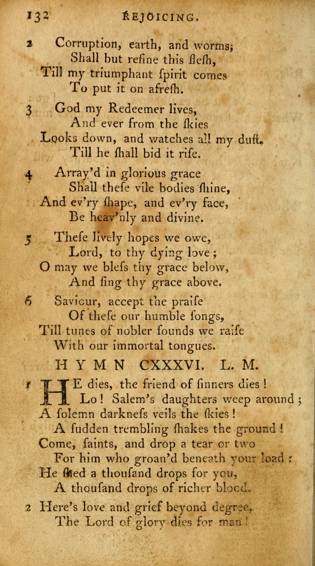 A Pocket Hymn Book, Designed as a Constant Companion for the Pious,  Collected from Various Authors. 28th ed. page 132