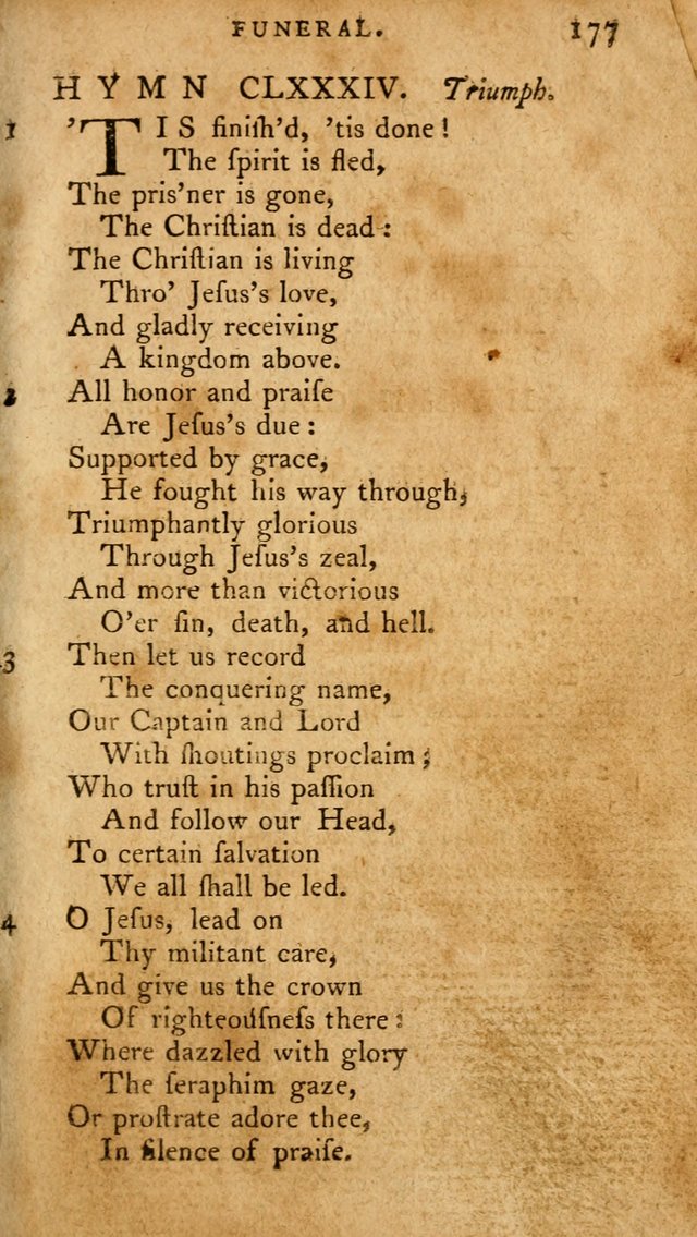 A Pocket Hymn Book, Designed as a Constant Companion for the Pious,  Collected from Various Authors. 28th ed. page 177