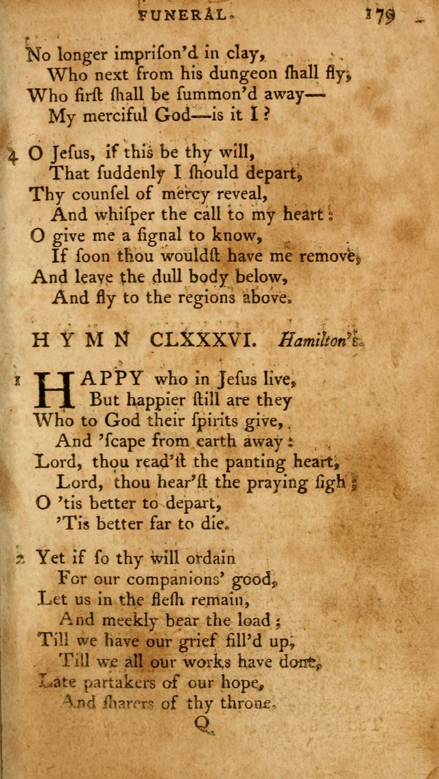 A Pocket Hymn Book, Designed as a Constant Companion for the Pious,  Collected from Various Authors. 28th ed. page 179