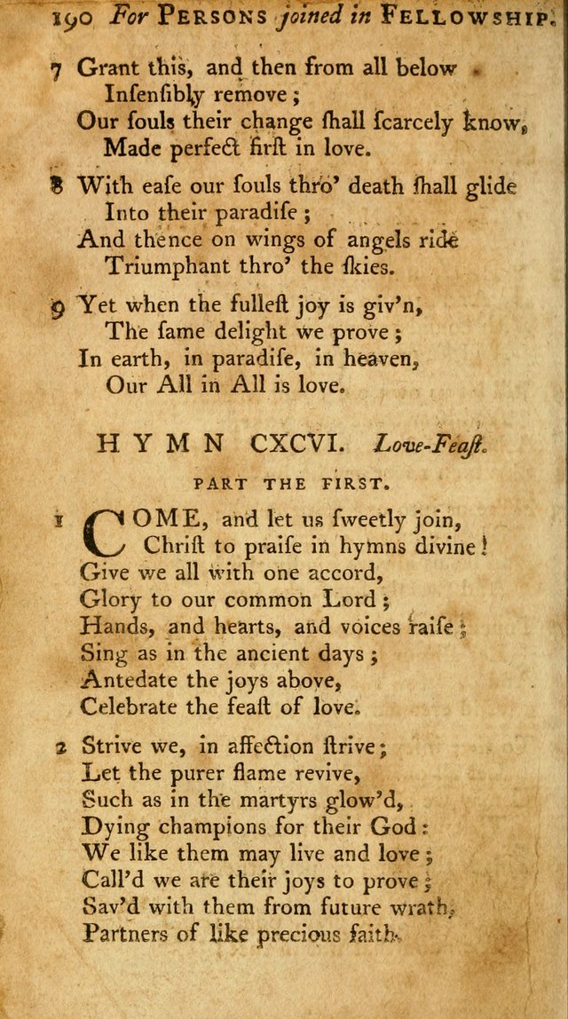 A Pocket Hymn Book, Designed as a Constant Companion for the Pious,  Collected from Various Authors. 28th ed. page 190