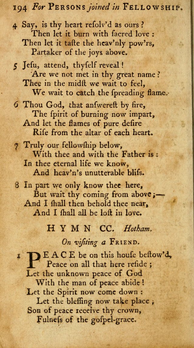 A Pocket Hymn Book, Designed as a Constant Companion for the Pious,  Collected from Various Authors. 28th ed. page 194