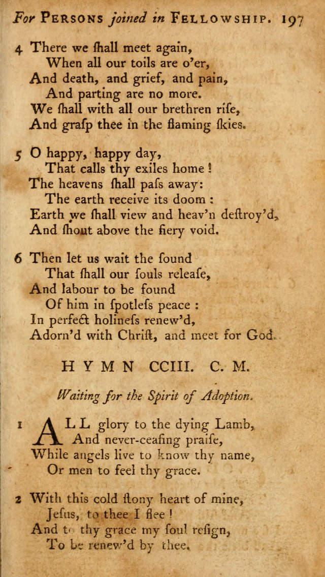 A Pocket Hymn Book, Designed as a Constant Companion for the Pious,  Collected from Various Authors. 28th ed. page 197