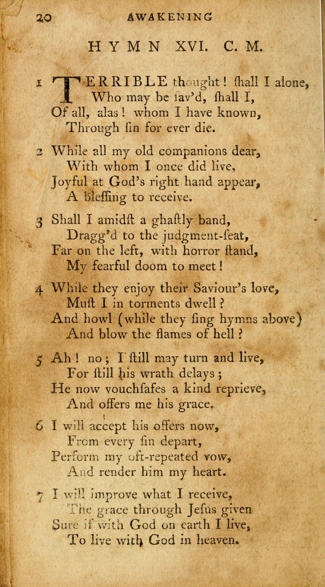 A Pocket Hymn Book, Designed as a Constant Companion for the Pious,  Collected from Various Authors. 28th ed. page 20