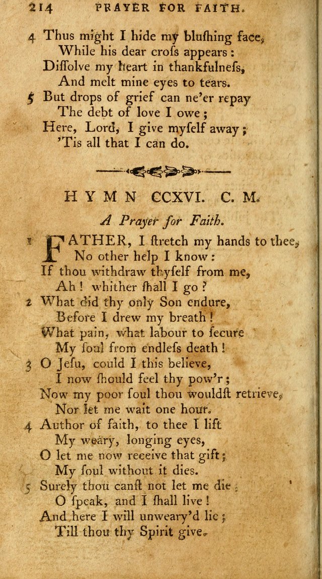 A Pocket Hymn Book, Designed as a Constant Companion for the Pious,  Collected from Various Authors. 28th ed. page 214