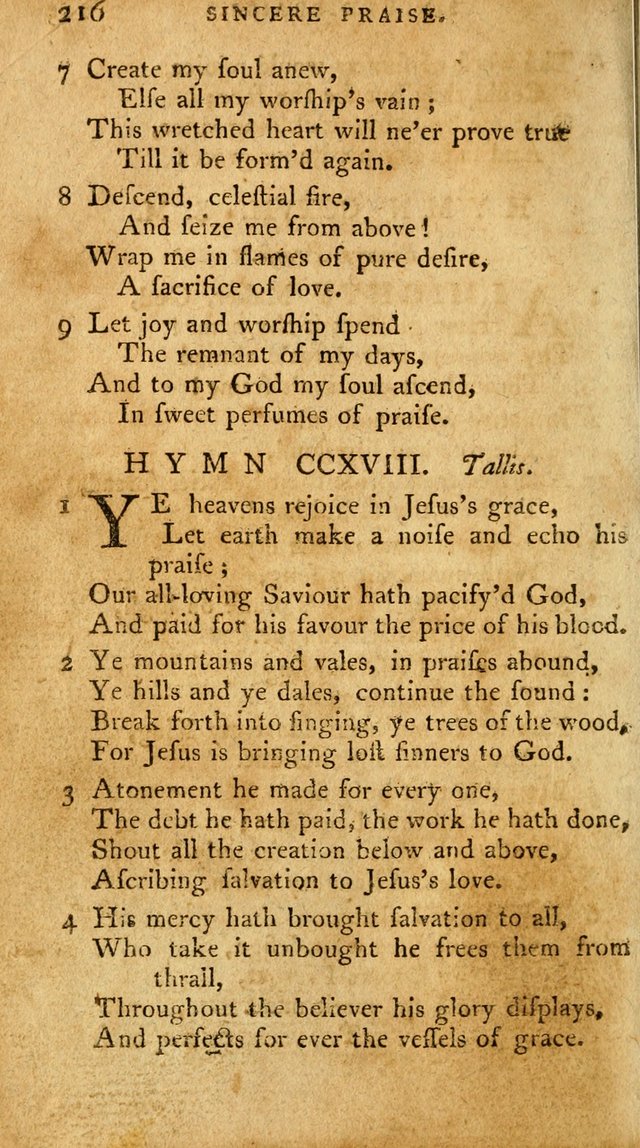 A Pocket Hymn Book, Designed as a Constant Companion for the Pious,  Collected from Various Authors. 28th ed. page 216