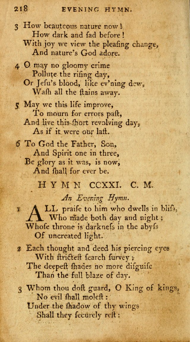 A Pocket Hymn Book, Designed as a Constant Companion for the Pious,  Collected from Various Authors. 28th ed. page 218