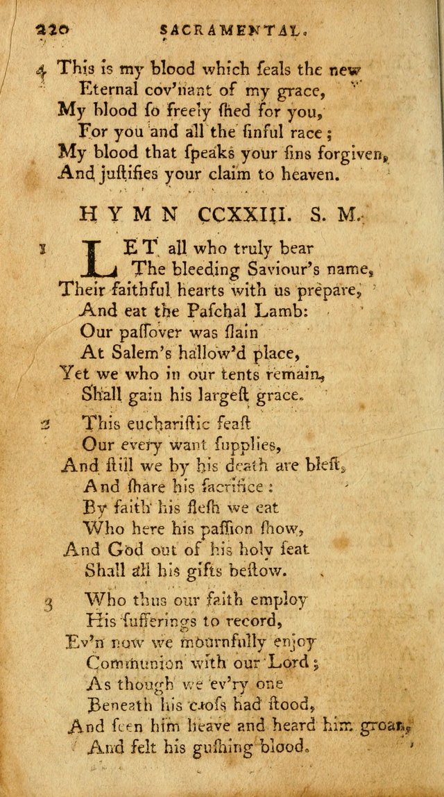 A Pocket Hymn Book, Designed as a Constant Companion for the Pious,  Collected from Various Authors. 28th ed. page 220