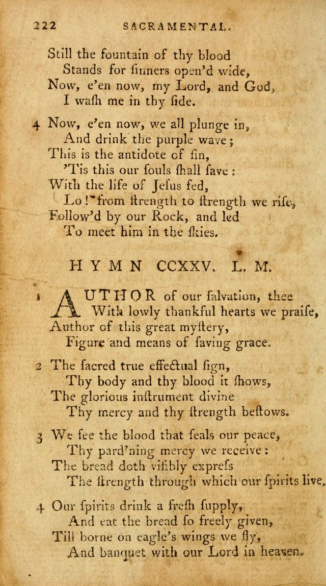 A Pocket Hymn Book, Designed as a Constant Companion for the Pious,  Collected from Various Authors. 28th ed. page 222