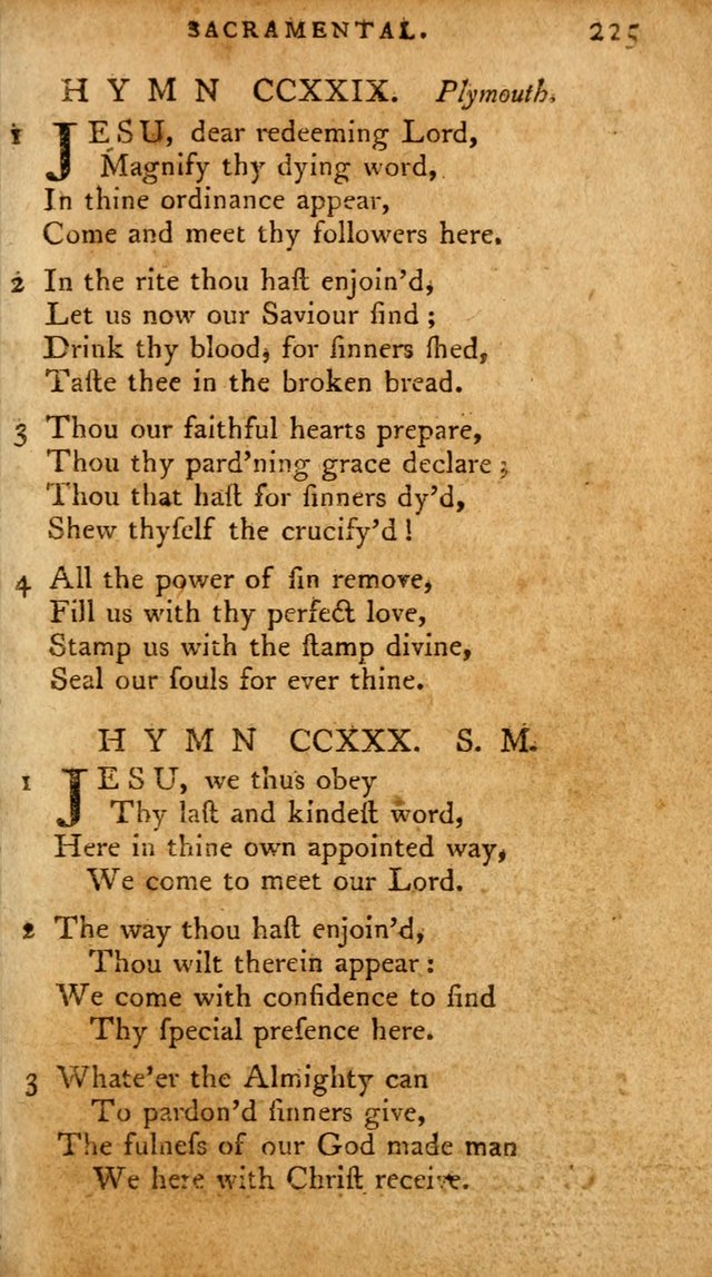 A Pocket Hymn Book, Designed as a Constant Companion for the Pious,  Collected from Various Authors. 28th ed. page 225