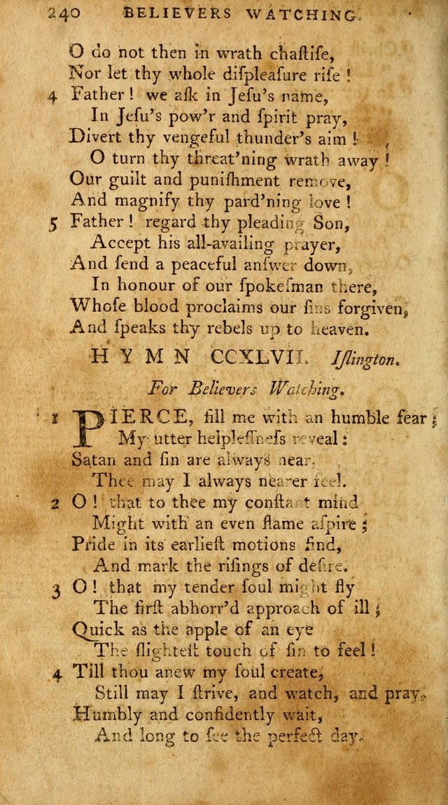 A Pocket Hymn Book, Designed as a Constant Companion for the Pious,  Collected from Various Authors. 28th ed. page 240