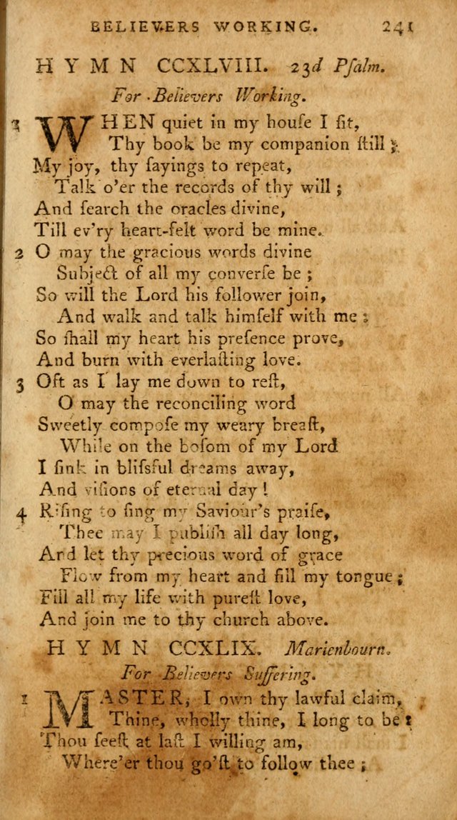 A Pocket Hymn Book, Designed as a Constant Companion for the Pious,  Collected from Various Authors. 28th ed. page 241