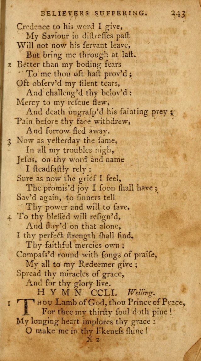 A Pocket Hymn Book, Designed as a Constant Companion for the Pious,  Collected from Various Authors. 28th ed. page 243