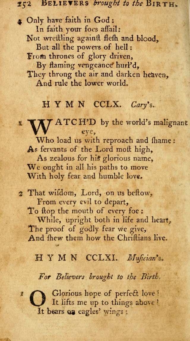 A Pocket Hymn Book, Designed as a Constant Companion for the Pious,  Collected from Various Authors. 28th ed. page 252