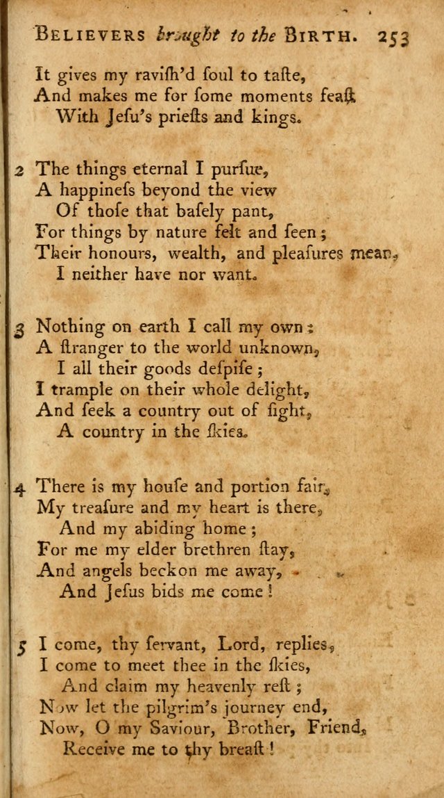 A Pocket Hymn Book, Designed as a Constant Companion for the Pious,  Collected from Various Authors. 28th ed. page 253