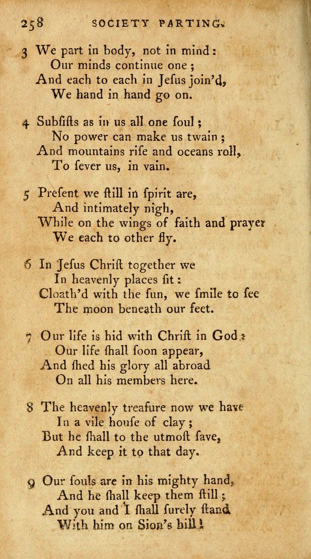 A Pocket Hymn Book, Designed as a Constant Companion for the Pious,  Collected from Various Authors. 28th ed. page 258