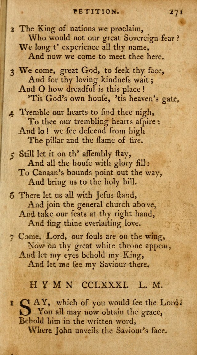 A Pocket Hymn Book, Designed as a Constant Companion for the Pious,  Collected from Various Authors. 28th ed. page 271