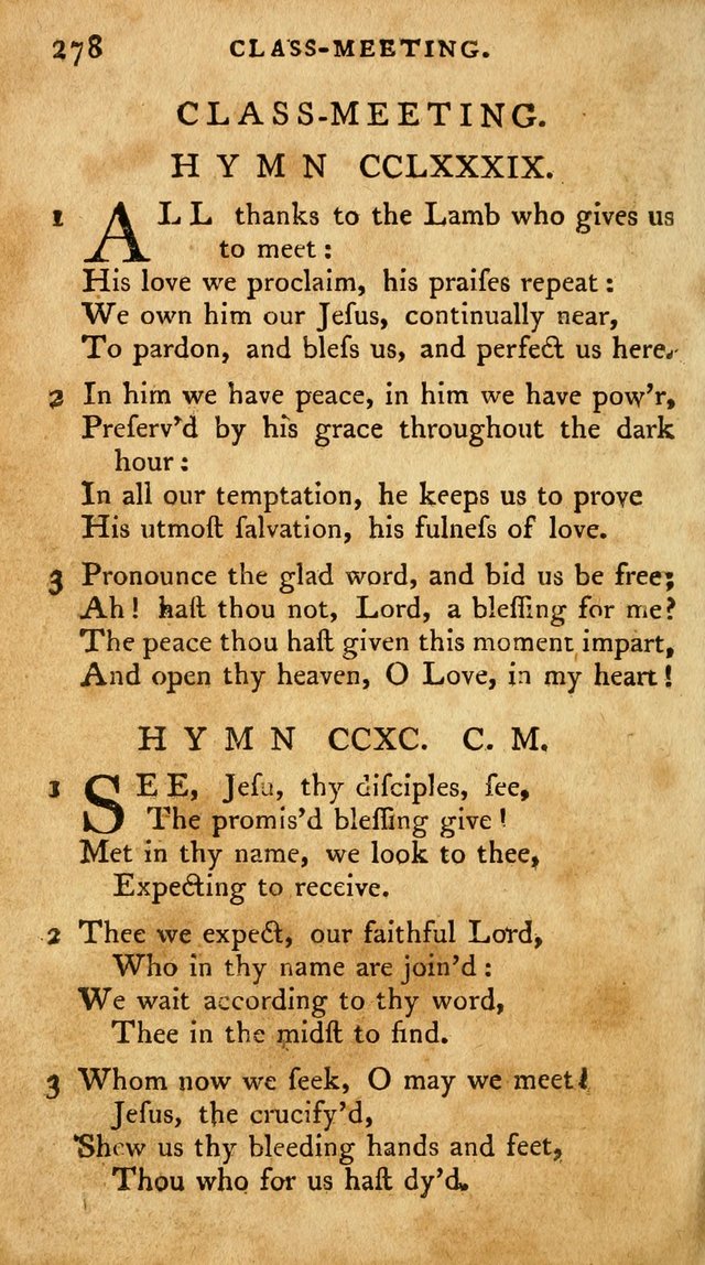 A Pocket Hymn Book, Designed as a Constant Companion for the Pious,  Collected from Various Authors. 28th ed. page 278