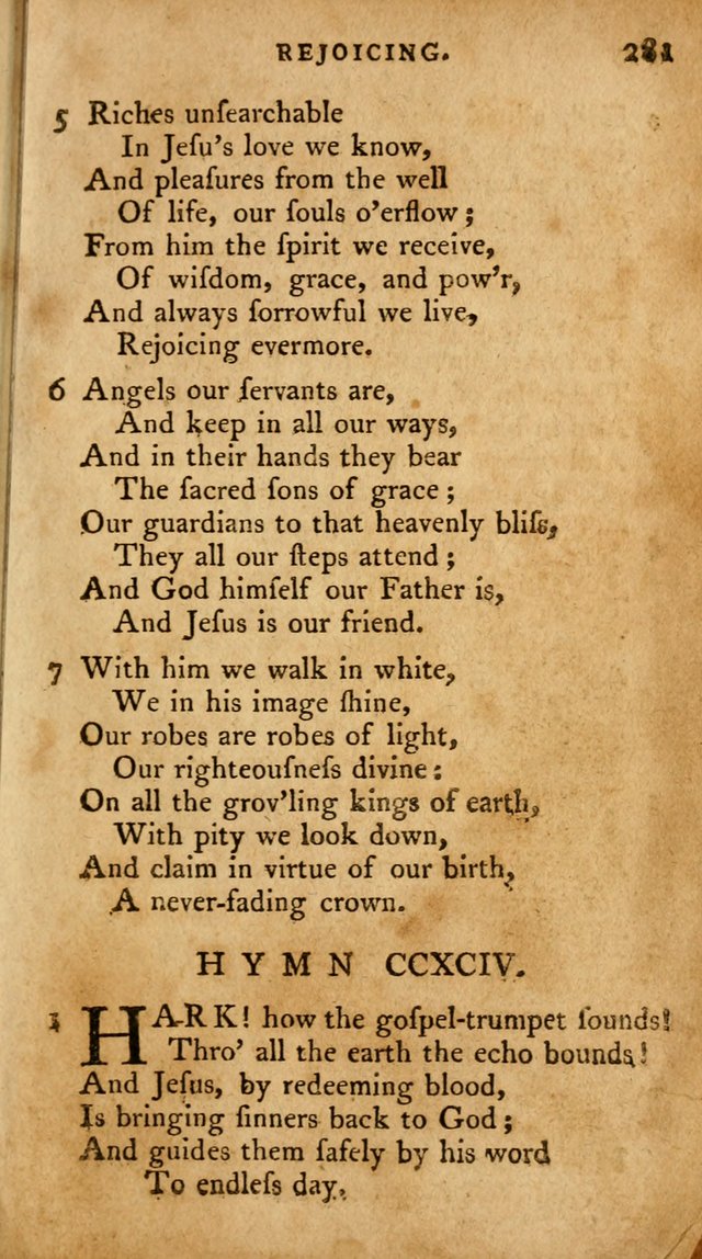 A Pocket Hymn Book, Designed as a Constant Companion for the Pious,  Collected from Various Authors. 28th ed. page 281