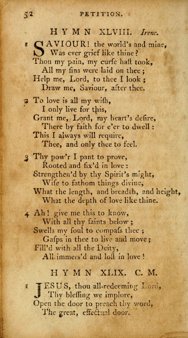 A Pocket Hymn Book, Designed as a Constant Companion for the Pious,  Collected from Various Authors. 28th ed. page 52