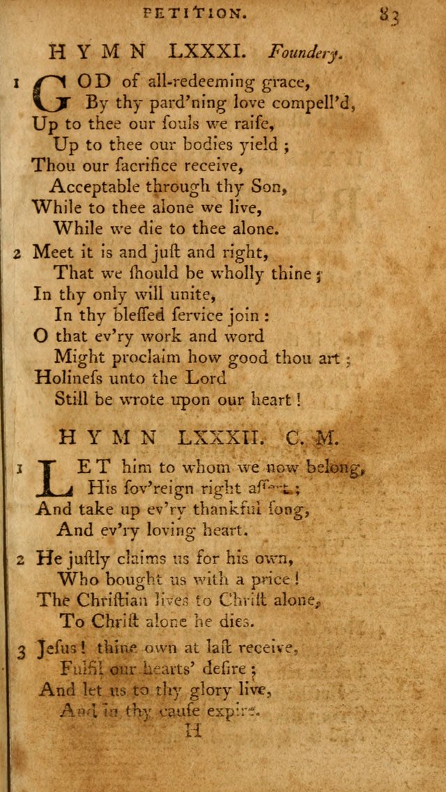 A Pocket Hymn Book, Designed as a Constant Companion for the Pious,  Collected from Various Authors. 28th ed. page 83