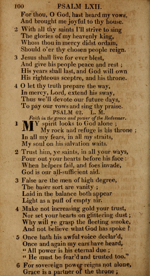 The Psalms and Hymns: with the catechism, confession of faith and liturgy of the Reformed Dutch Church in North America page 100