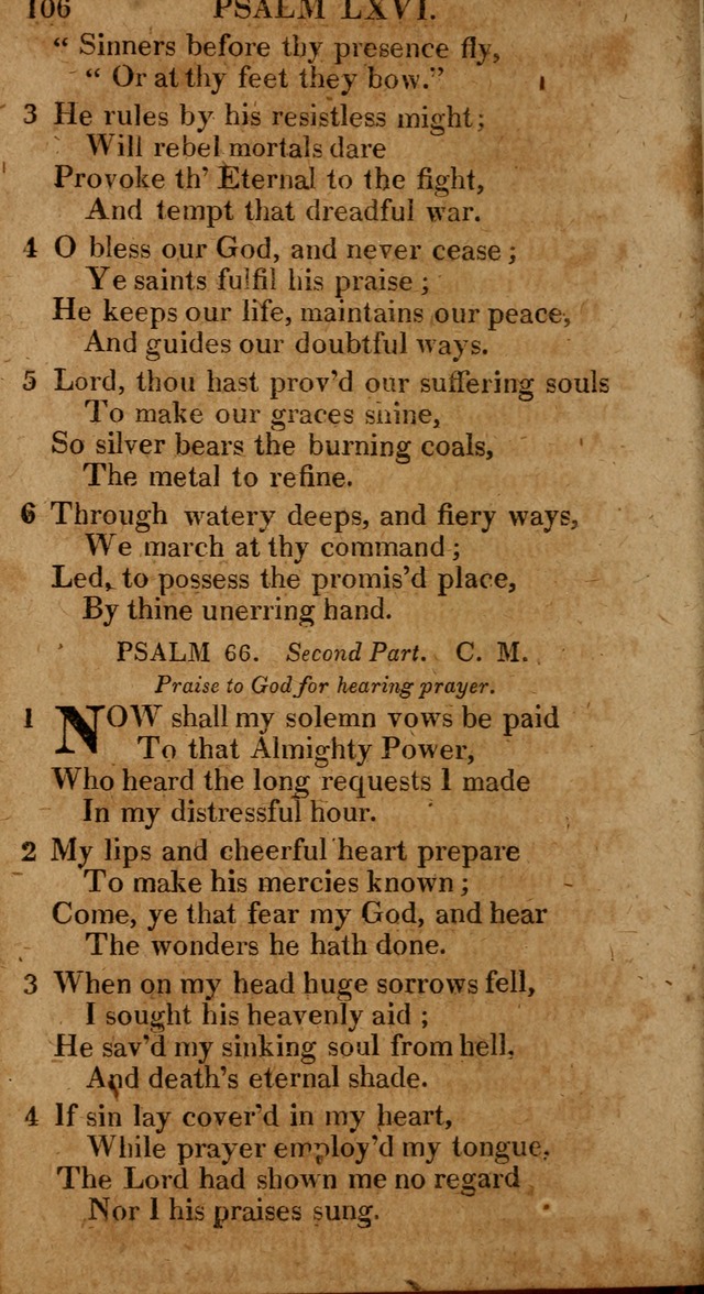 The Psalms and Hymns: with the catechism, confession of faith and liturgy of the Reformed Dutch Church in North America page 106