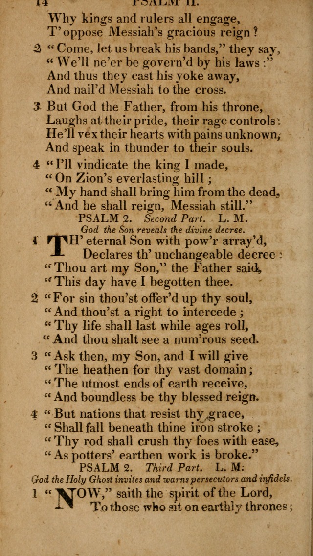 The Psalms and Hymns: with the catechism, confession of faith and liturgy of the Reformed Dutch Church in North America page 14