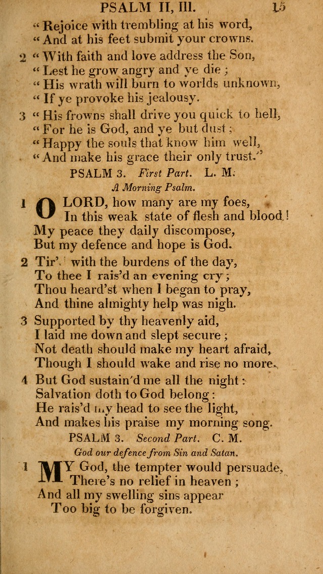 The Psalms and Hymns: with the catechism, confession of faith and liturgy of the Reformed Dutch Church in North America page 15