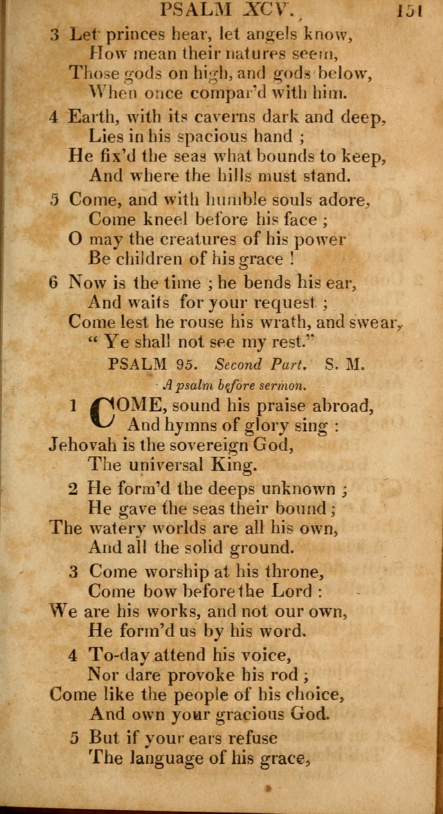 The Psalms and Hymns: with the catechism, confession of faith and liturgy of the Reformed Dutch Church in North America page 151