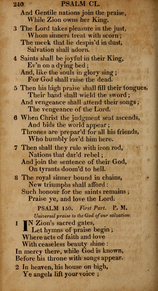 The Psalms and Hymns: with the catechism, confession of faith and liturgy of the Reformed Dutch Church in North America page 240