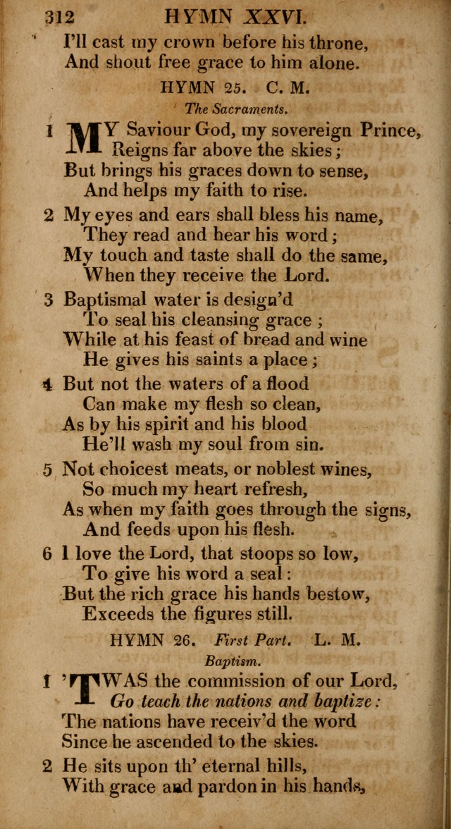 The Psalms and Hymns: with the catechism, confession of faith and liturgy of the Reformed Dutch Church in North America page 312