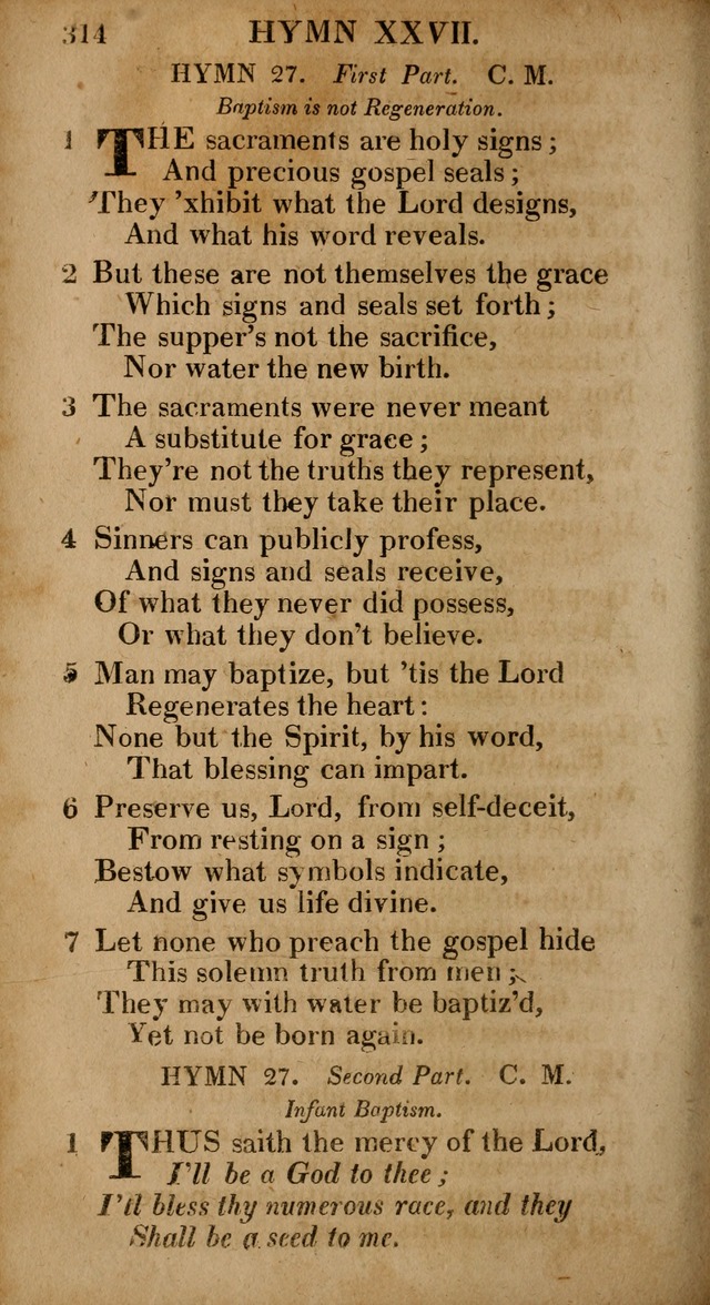 The Psalms and Hymns: with the catechism, confession of faith and liturgy of the Reformed Dutch Church in North America page 314