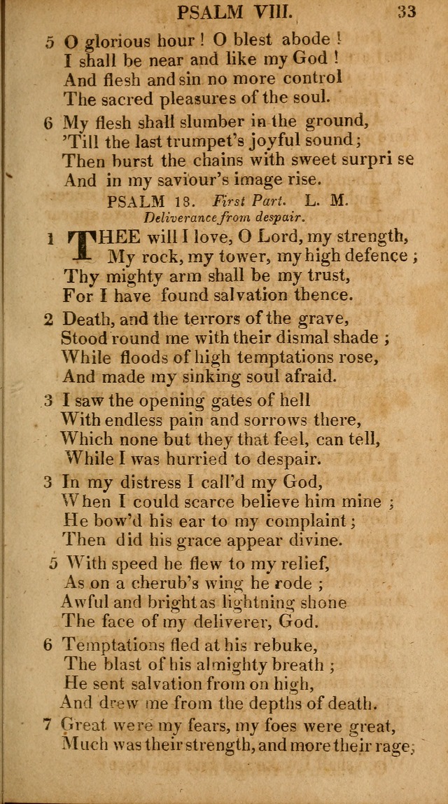 The Psalms and Hymns: with the catechism, confession of faith and liturgy of the Reformed Dutch Church in North America page 33