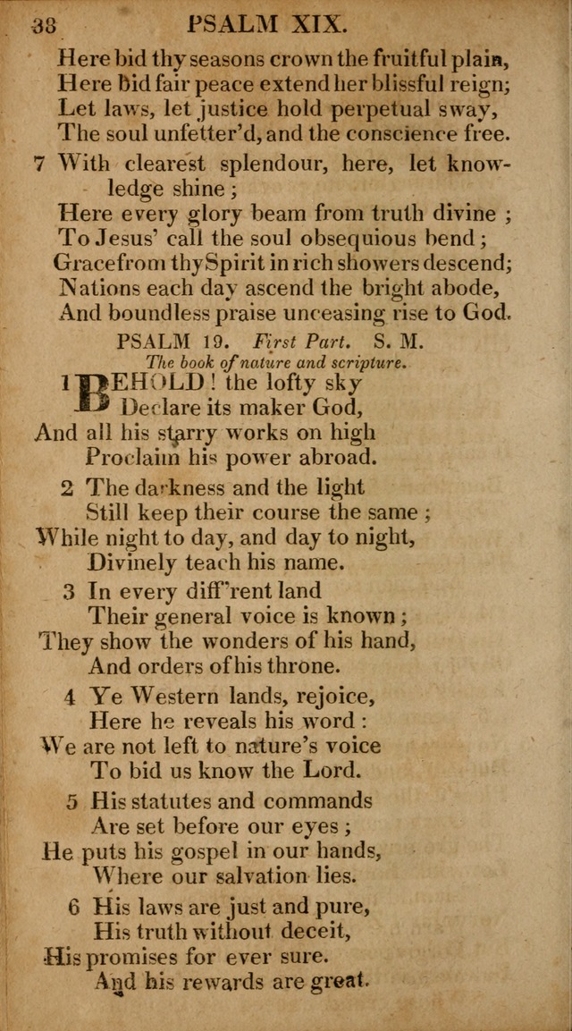 The Psalms and Hymns: with the catechism, confession of faith and liturgy of the Reformed Dutch Church in North America page 38