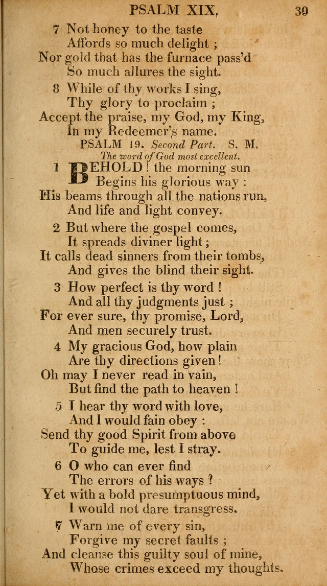 The Psalms and Hymns: with the catechism, confession of faith and liturgy of the Reformed Dutch Church in North America page 39