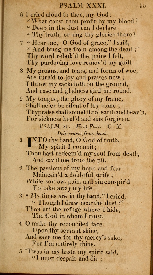 The Psalms and Hymns: with the catechism, confession of faith and liturgy of the Reformed Dutch Church in North America page 55