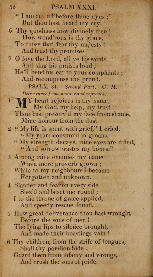 The Psalms and Hymns: with the catechism, confession of faith and liturgy of the Reformed Dutch Church in North America page 56