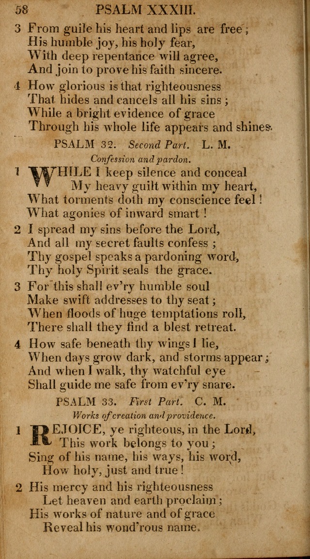 The Psalms and Hymns: with the catechism, confession of faith and liturgy of the Reformed Dutch Church in North America page 58