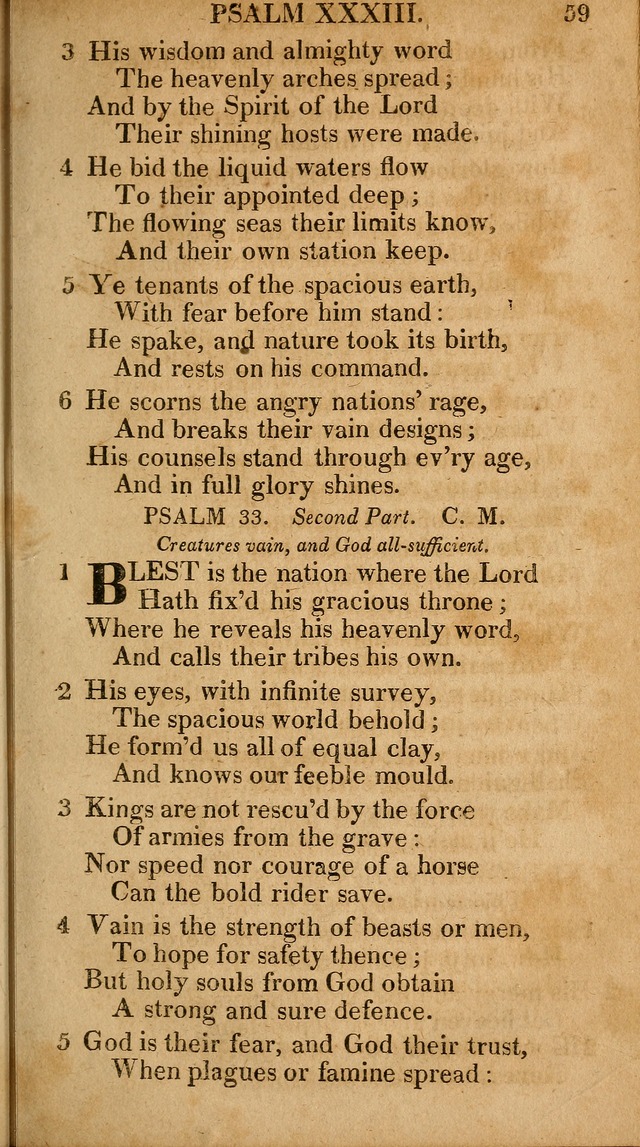 The Psalms and Hymns: with the catechism, confession of faith and liturgy of the Reformed Dutch Church in North America page 59