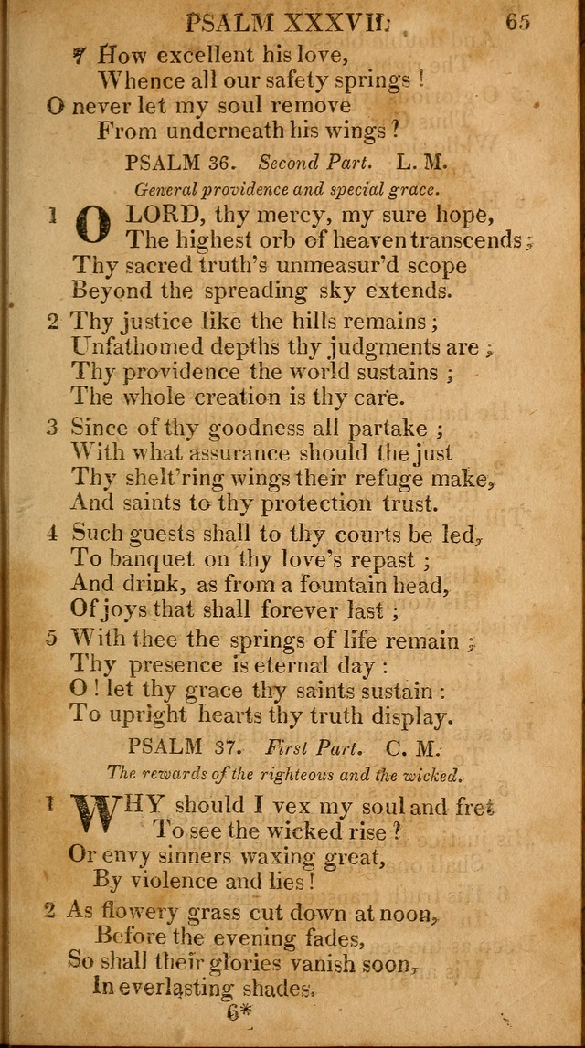 The Psalms and Hymns: with the catechism, confession of faith and liturgy of the Reformed Dutch Church in North America page 65