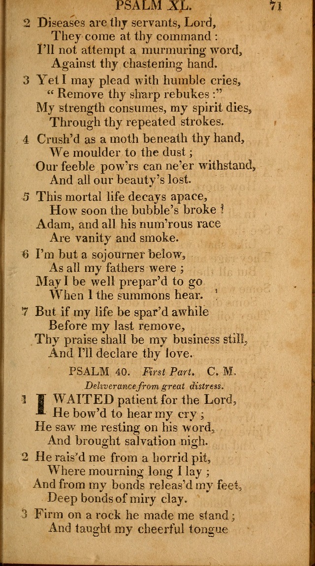 The Psalms and Hymns: with the catechism, confession of faith and liturgy of the Reformed Dutch Church in North America page 71